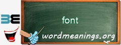 WordMeaning blackboard for font